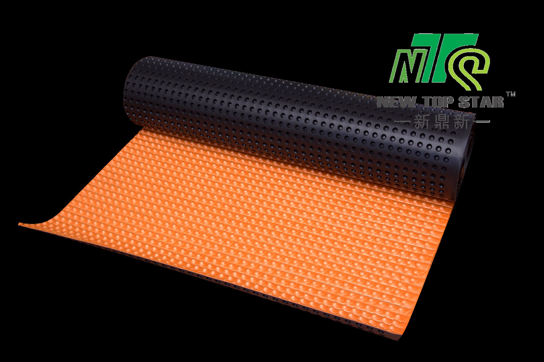 HDPE foam Dimple Drainage Board , Dimple Floor Underlayment With IXPE Foam Underlay