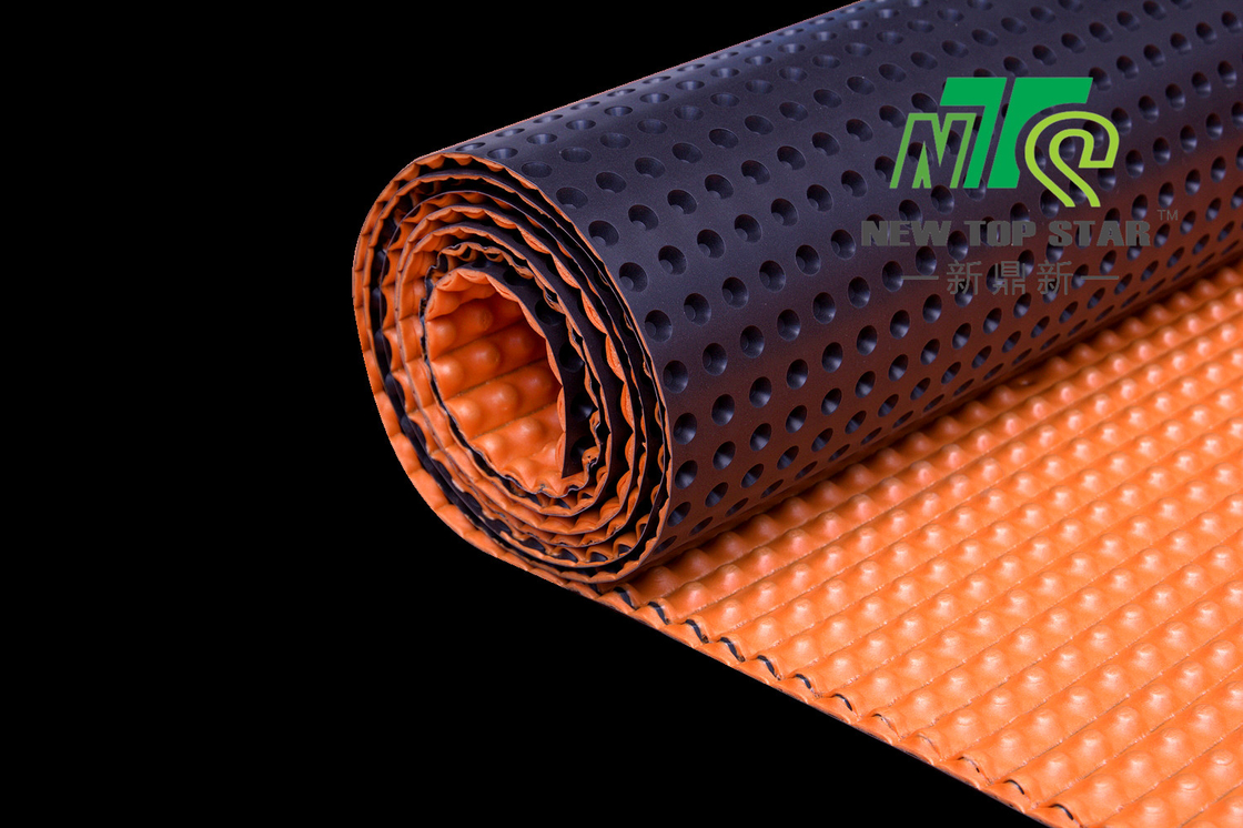 HDPE foam Dimple Drainage Board , Dimple Floor Underlayment With IXPE Foam Underlay