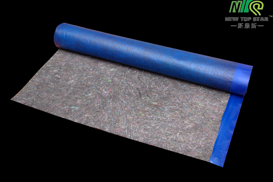 3mm Blue Non Woven Fabric Felt Roll Recycled Fibers For Engineered Wood