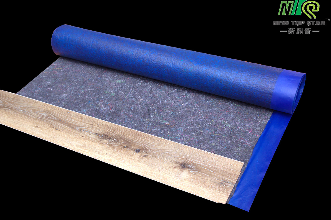 3mm Blue Non Woven Fabric Felt Roll Recycled Fibers For Engineered Wood