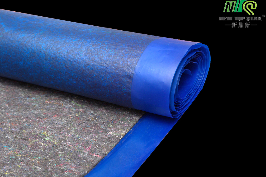 3mm Blue Non Woven Fabric Felt Roll Recycled Fibers For Engineered Wood